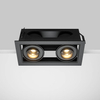 Podwójna lampa wpuszczana Metal Modern DL093-02-10W3K-B LED 20W czarna