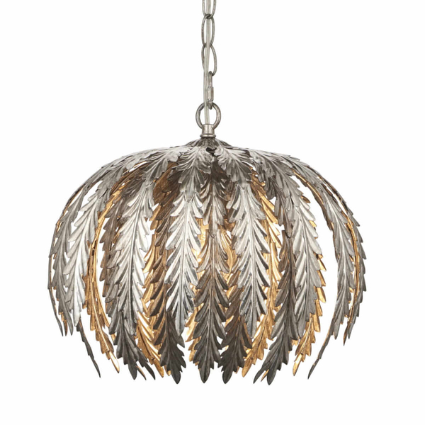 Sypialniana lampa wisząca Delphine 98044 Endon liść złota