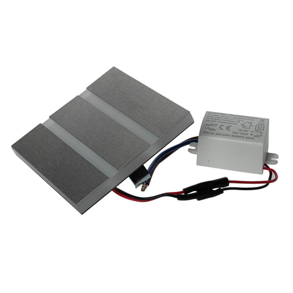 Kwadratowa lampa ścienna Vox EKS3843 Eko-light LED 0,6W 6500K biała srebrna
