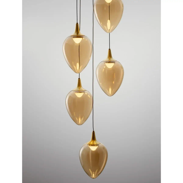 Nowoczesna lampa sufitowa VAZENDO LE45120 LED 30W 3000K złoty czarny