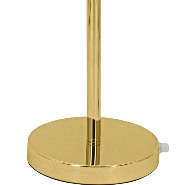 Nocna LAMPKA stojąca DRS8006/1D TR BL Elem abażurowa LAMPA stołowa do sypialni złota czarna