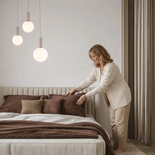 Wisząca lampa kulista TESTA beżowa biała 33-50908 3xG9 potrójna do jadalni