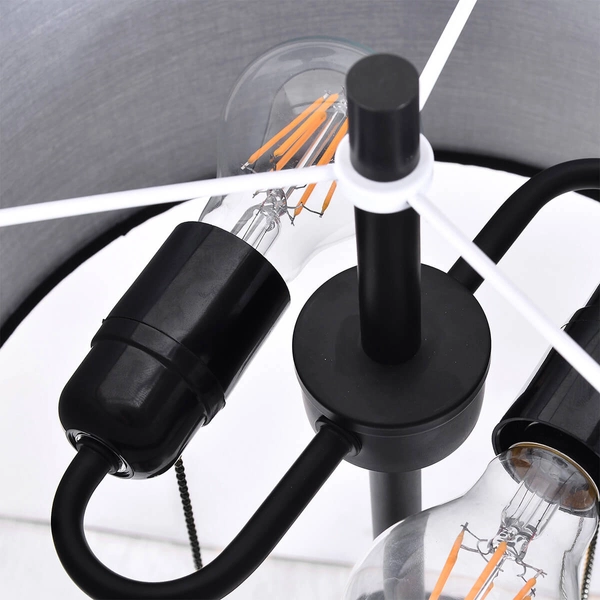 Lampa podłogowa Fogo LP-0304/2F BK Light Prestige tuba do sypialni czarna