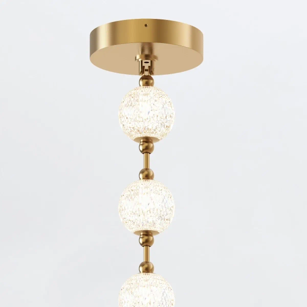 Zwisająca lampa kulista Marni QN-MARNI-16P-292-NBR LED 75W 3000K mosiądz