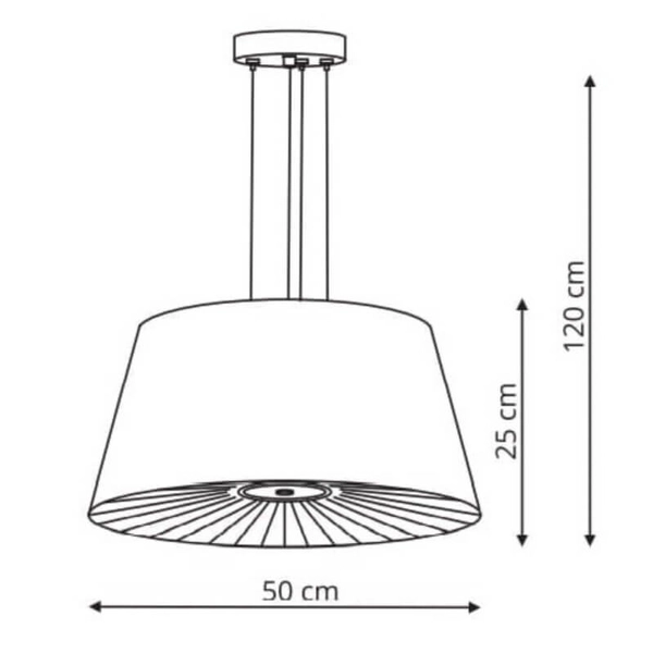LAMPA wisząca BALI LP-1322/1P BK Light Prestige klasyczna OPRAWA abażurowy zwis okrągły czarny