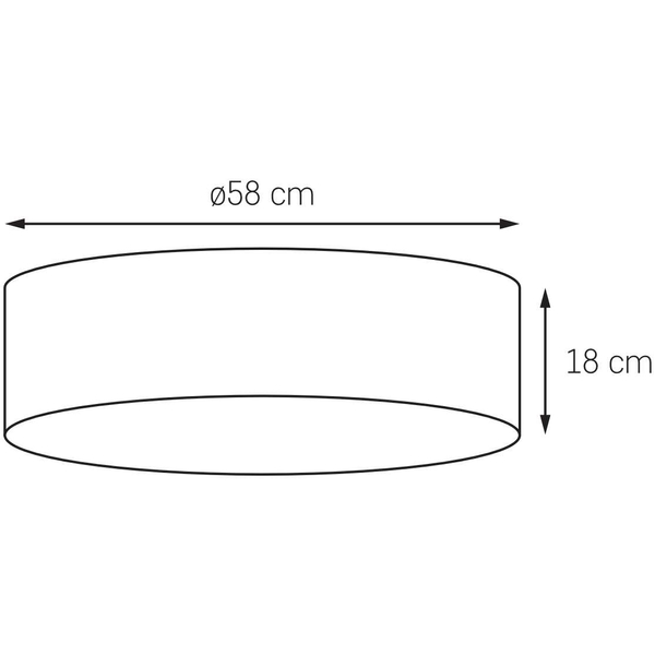 LAMPA sufitowa SPACE M 30652301 Kaspa abażurowa OPRAWA plafon okrągły biały