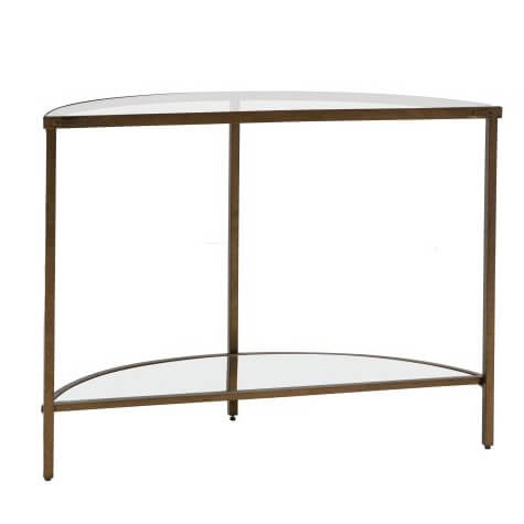 Sypialniany stolik ze szklanym blatem Hudson 5059413895050 brązowy
