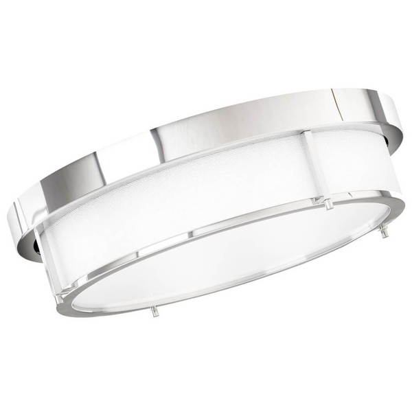 Sufitowa lampa chromowana Romi plafoniera z abażurem nad stół