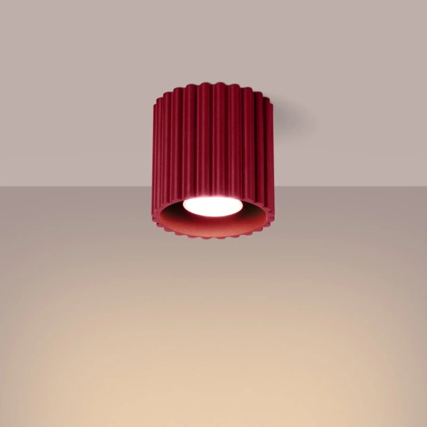 Sufitowa lampa tuba AURA SL.1819 ryfel burgundowa GU10