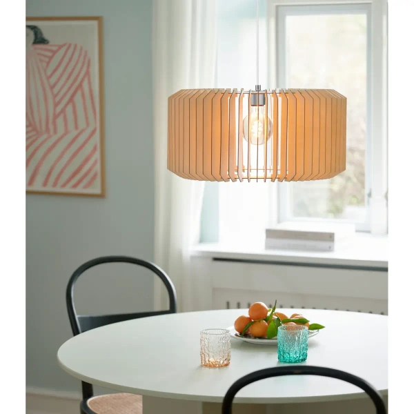 Drewniana lampa wisząca do jadalni ASTI 2213143014 beżowy