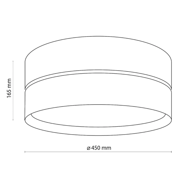 Okrągła lampa sufitowa glamour Hilton 4772 TK Lighting biała złota