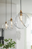 Wisząca lampa kula QN-SKYE-1P ball kulista szklana mosiądz
