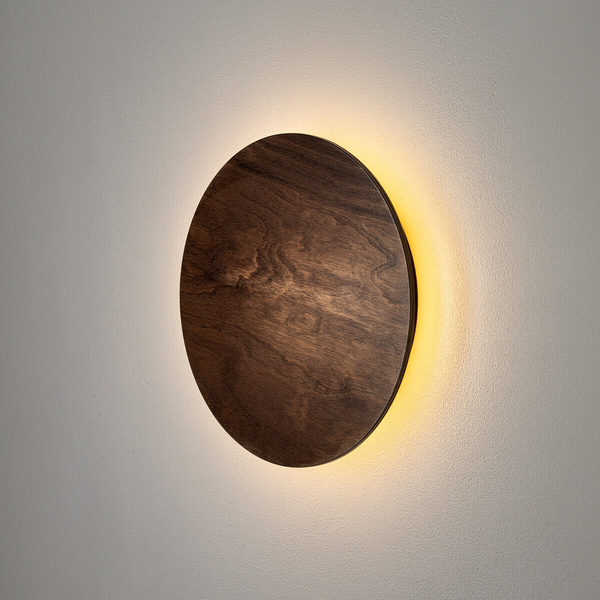 Okrągły kinkiet ścienny Ring 11290 Nowodvorski LED 10W 3000K do holu drewniany