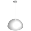 Metalowa lampa wisząca Beta kopuła nad stół biała złota