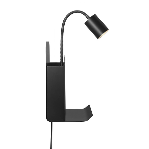 Regulowana lampa ścienna Roomi 2112551003 metalowa czarna