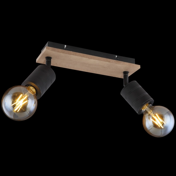 Lampa sufitowa JOSELLA 54033-2 Globo reflektorki czarne drewno