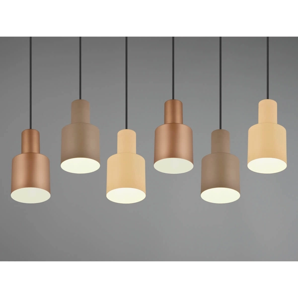 Lampa zwisająca ELIOR DL617319400 kuchenna zwis czarny brązowy multikolor