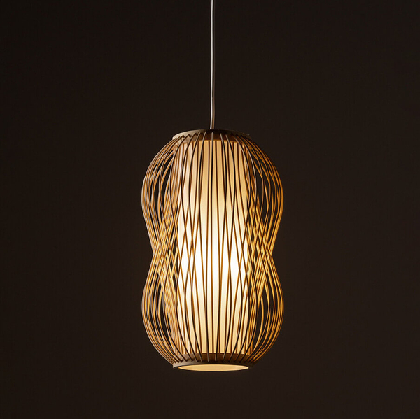 Lampa wisząca Puket 11160 pleciona lampion krata japandi bambusowa biała