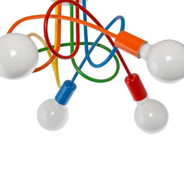 Dziecięca lampa sufitowa VEN W-LOOP/5 MIX spirala kolorowy