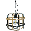 Zwisowa lampa Klatka 312471 na łańcuchu czarna złota