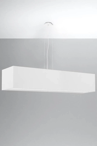 LAMPA wisząca SL.0781 prostokątna OPRAWA abażurowy zwis biały