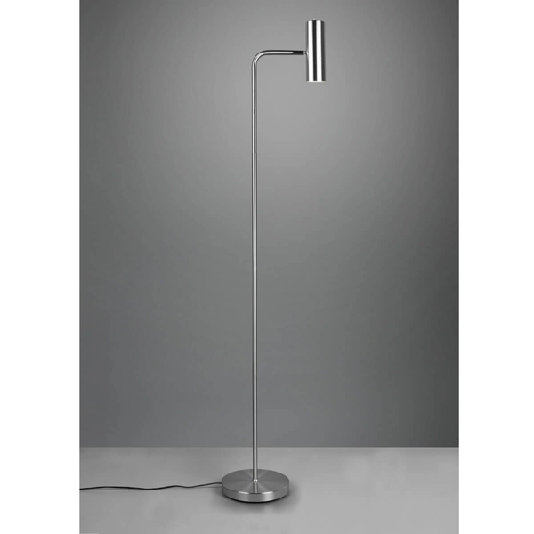 Stojąca lampa podłogowa VANTOS DL107412400 Trio tubka do salonu srebrna