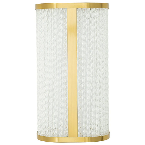 Szklany kinkiet Palmas 10730 LED 15W 4000K IP44 glamour mosiężny biały
