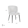 Eleganckie wygodne krzesło Fallon S4507 WHITE BOUCLÉ Richmond Interiors białe