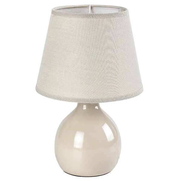 Ceramiczna lampa nocna Ingrid 74076 do czytania abażur beżowy