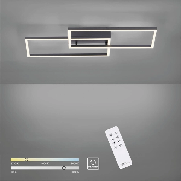 Lampa sufitowa ściemnialna IVEN 14140-18 LED 13,5W 2200-5000K czarny biały