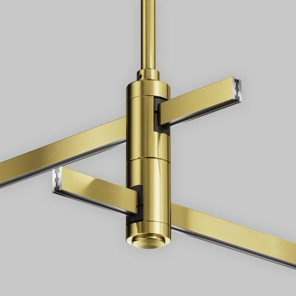 Sufitowy uchwyt podwójny magnetyczny Flarity TRA156C-D1-BS metalowy mosiądz