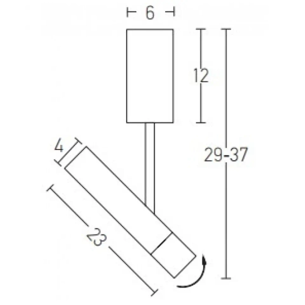 Punktowa sufitowa lampa 22028 LED 4W 3000K do jadalni czarny złoty