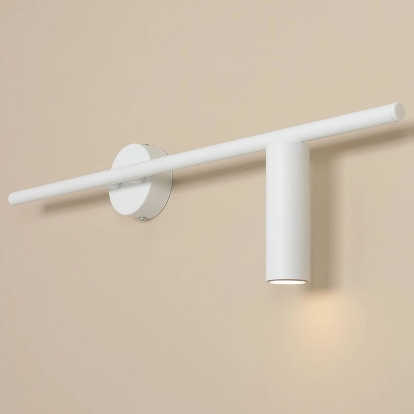 Kinkiet do salonu Trevo 1104C_2 Aldex spot tuba biała