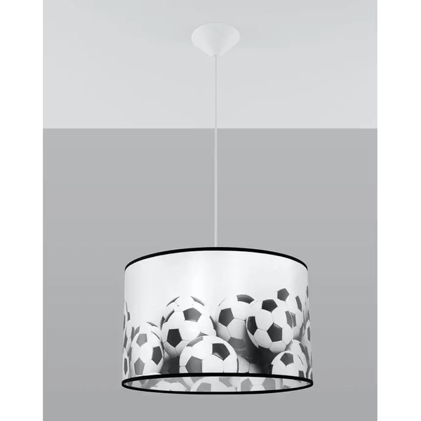 Lampa wisząca młodzieżowa Piłka SL.1427 Sollux ball czarna biała