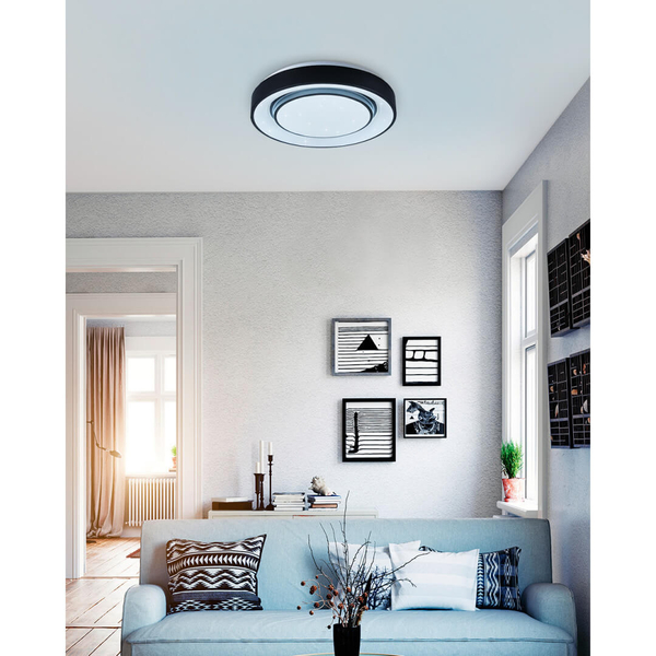 Lampa nasufitowa Mona R65041032 RL Light LED 20W 3000-6000K czarna biała