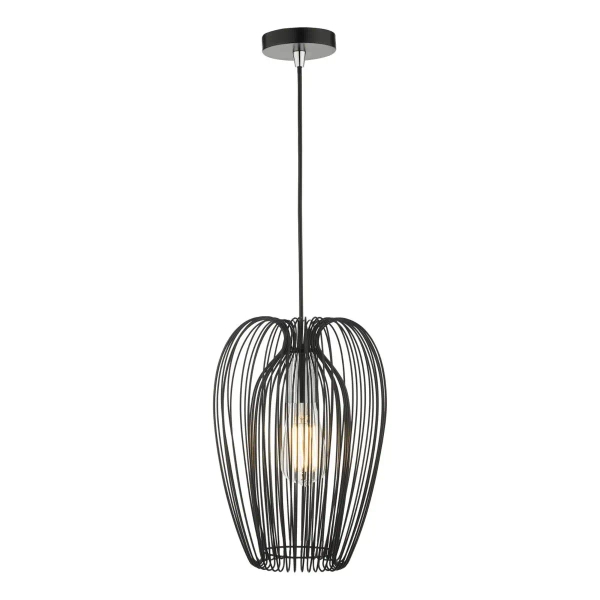 Druciana lampa wisząca Ero ERO0122 do jadalni czarny chrom