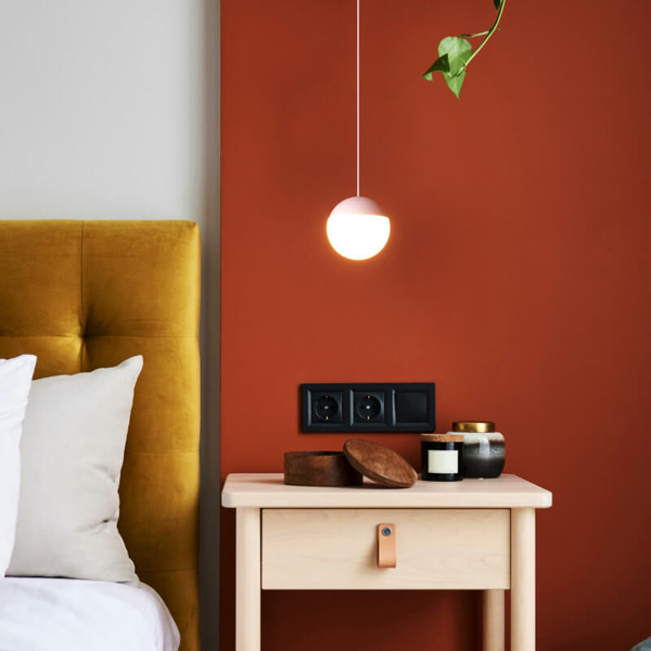 Wisząca lampa okrągła Mica ABR-LW-MIC-B LED 9W 2700K ball kula biała