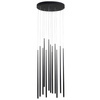 Wisząca lampa nowoczesna Louise tuby LED 36W 3000K czarna