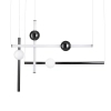 Wisząca lampa loftowa O-LINE LED 44W 3000K listwy nad stół ST-1691L-4 BLACK