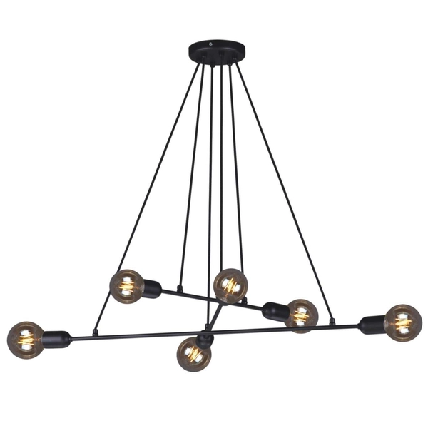 LAMPA industrialna Sitya K-4381 Kaja wisząca OPRAWA metalowe pręty sticks zwis czarny