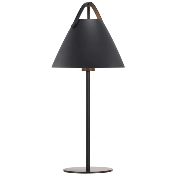 Klasyczna lampka stołowa Strap 46205003 Nordlux do salonu czarna
