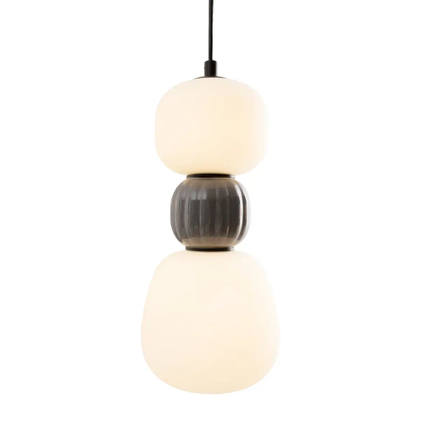 Szklana wisząca lampa Modern P0629 LED 12W 3000K ciemny szary