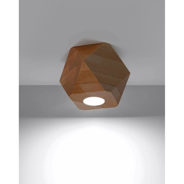 Drewniana lampa sufitowa SL.1009 ekologiczna do salonu