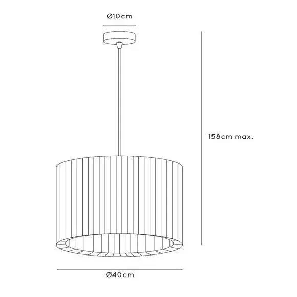 Lampa wisząca materiałowa FOLD 21439/40/31 nad stół biały czarny