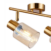 Podwójna lampa sufitowa Santia SPL-65342-2-BRO-AMB Italux  mosiądz bursztynowy