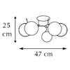 Sufitowa lampa salonowa 8836/5 8C z kryształkami chrom