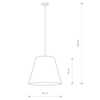 Wisząca lampa do salonu Moss 9737 Nowodvorski klasyczna z abażurem czarna