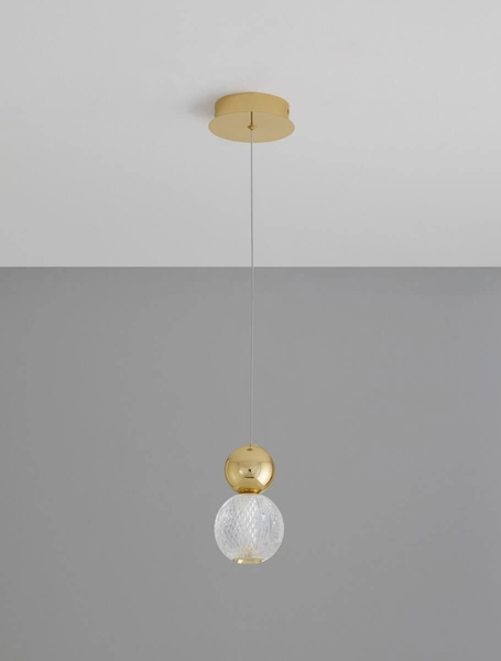 Wisząca lampa nowoczesna Ponce LED 4W balls złota crystal