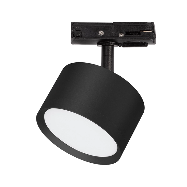 Sufitowa lampa do szyny 1-fazowej Cyklop ML1197 okrągła czarny