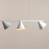 Wisząca lampa stożkowa FORM 1108L metalowa do salonu biała